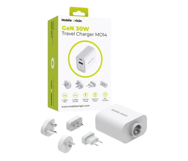 Mobile Origin GaN 30W Travel Charger MO14 EU USA UK AUS FRL-TRVL30W-MO14 - 1319535 - zdjęcie
